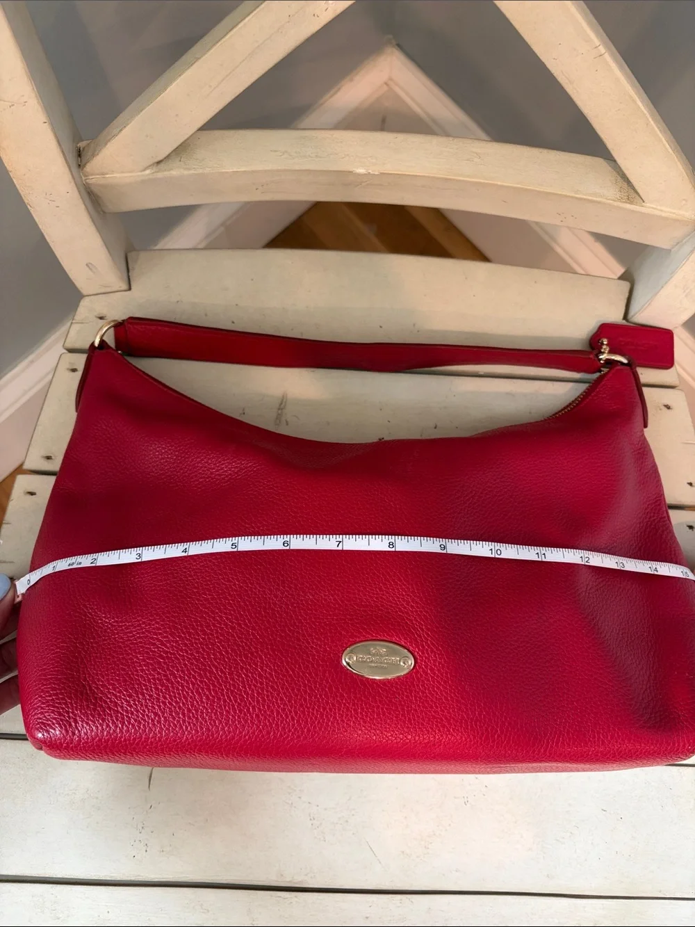 Coach Women's Red Leather Shoulder Bag